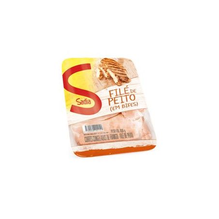 FRANGO SADIA FILE DE PEITO EM BIFES CONGELADO BANDEJA 800G