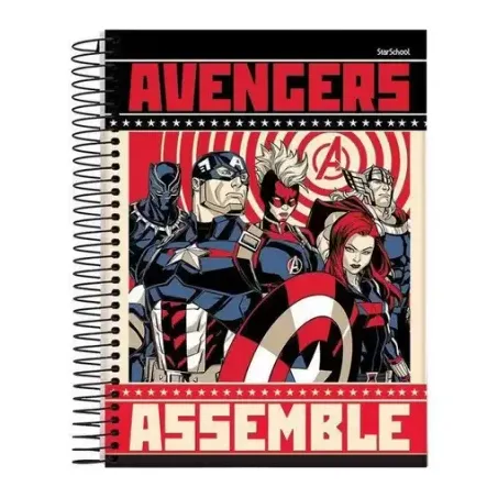 CADERNO STARSCHOOL 10X1 160FL AVENGERS 360-1