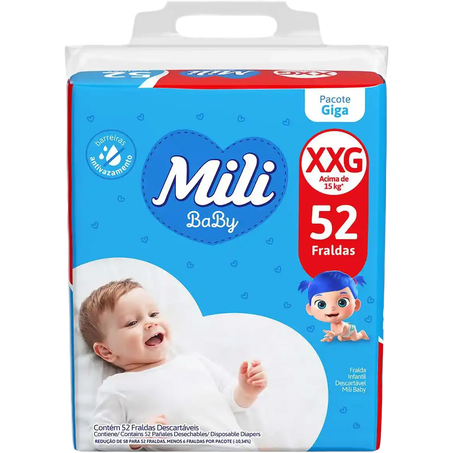 Fralda mili baby giga xxg c/52un