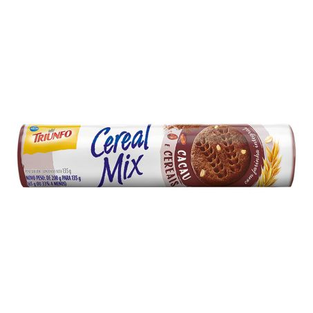 Biscoito Cacau e Cereais Triunfo Cereal Mix