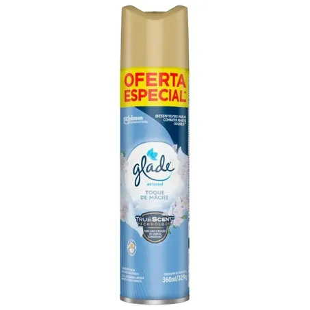Odorizante de Ambiente Glade Toque de Maciez Frasco Spray 360ml