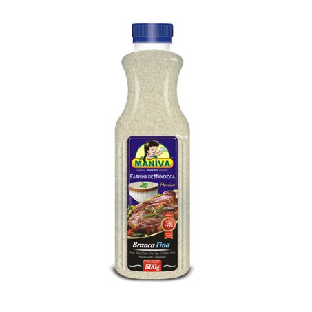 Farinha mandioca maniva branca fina 500g