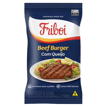 Beef Burguer Bovino Friboi 120g - Com Queijo