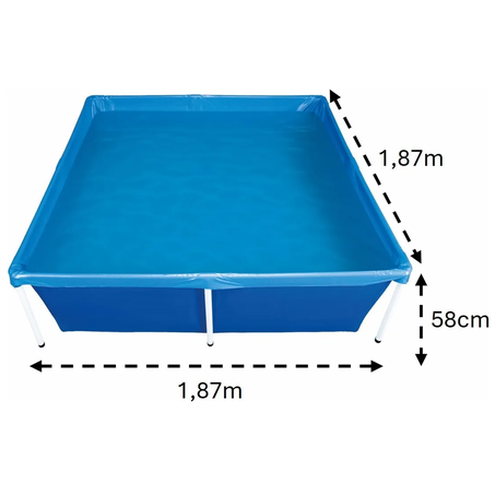 PISCINA PLÁSTICA MOR 2000L 1,87X1,87X0,58MT UND 360-1