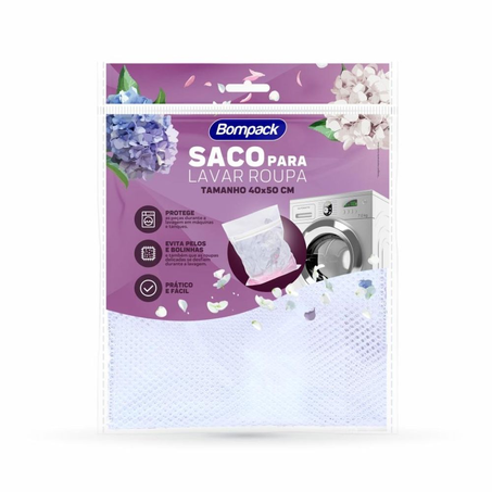 Saco para Lavar Roupa Bompack 40x50Cm