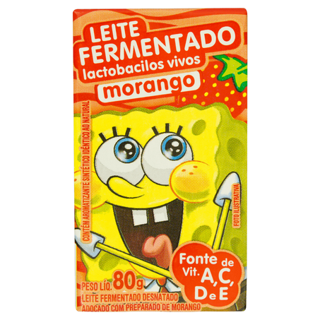 LEITE FERMENTADO DESNATADO MORANGO BOB ESPONJA ELEGÊ
