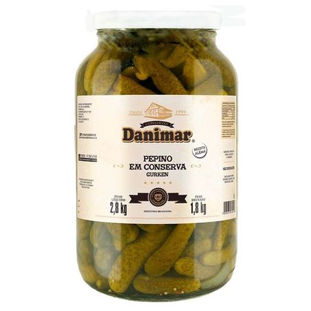 PEPINO EM CONSERVA DANIMAR 1,8KG