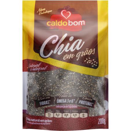 Semente de Chia Caldo Bom 200g - Integral