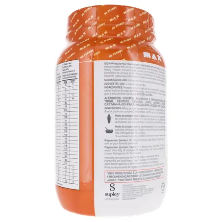 SUPLEMENTO WHEY PROTEIN MAX TITANIUM DR.PEANUT DOCE DE LEITE POTE 900G 360-19
