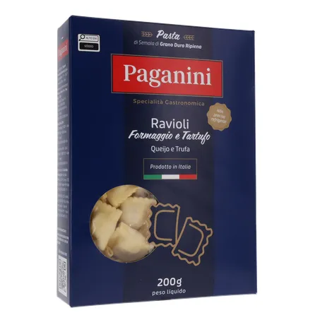 Massa Ravioli Paganini Queijo e Trufa Caixa 200gr 360-34