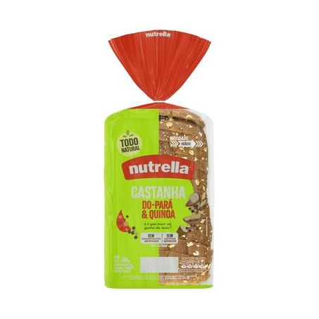 Pão de Forma Nutrella Castanha Do Pará E Quinoa 550G