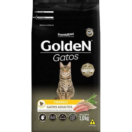 Ração Golden para Gatos Adultos Sabor Frango 1kg
