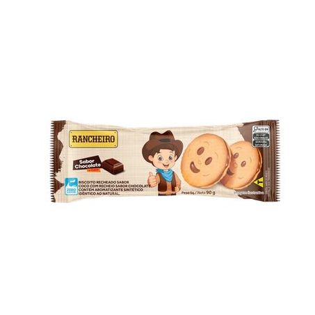 BISC.RANCHEIRO RECH.CHOCOLATE/COCO 90G