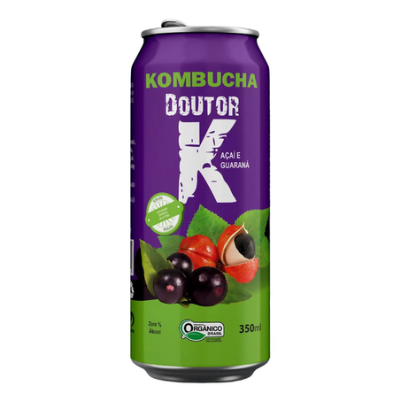 Kombucha Doutor K Açaí Guaraná Orgânica 350ml
