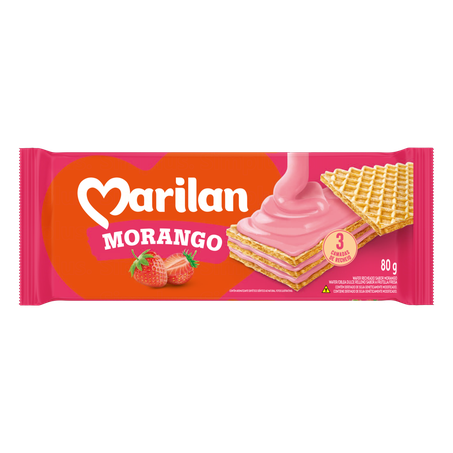 Wafer Marilan 70g Morango