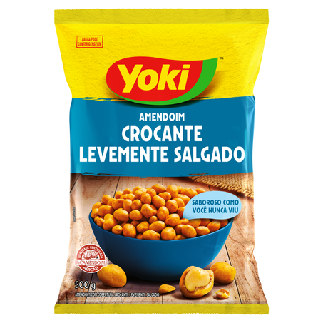 Amendoim Yoki Crocante Levemente Salgado Pacote 500g 
 