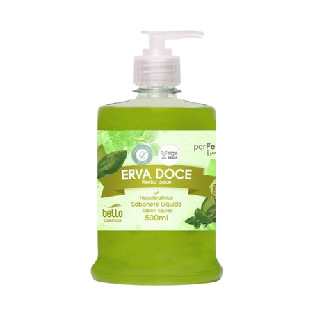 SABONETE LÍQUIDO BELLO ERVA DOCE 500ML PUMP