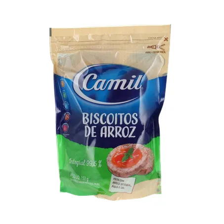 Biscoito de Arroz Camil Integral 150g