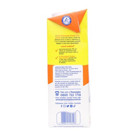 LEITE L V PIRACANJUBA -1L ZERO LACT INTEGRAL 360-16