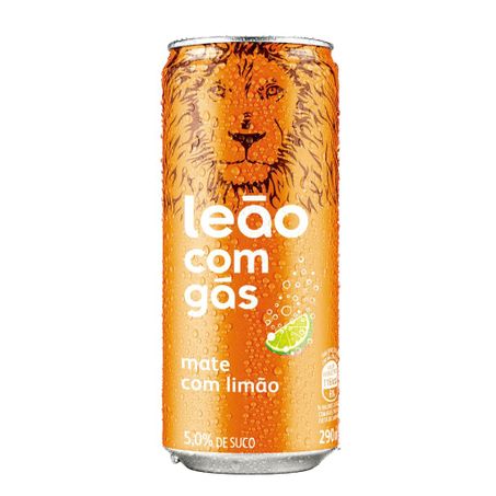 Chá mate leão com limão sem açúcar com gás lt 290ml