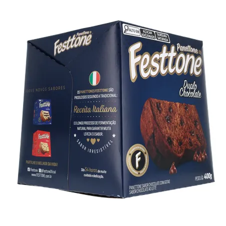 Panettone festtone duplo chocolate 400g 360-13