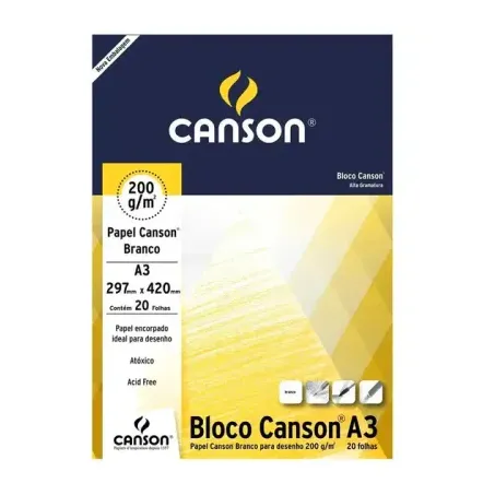 	 BLOCO TECNICO CANSON A3 200G 20F REF.7044