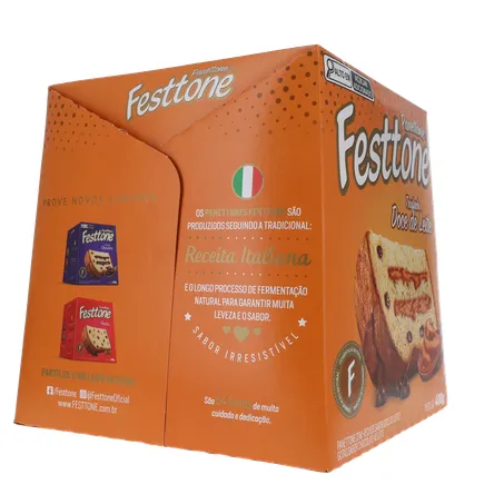 Panettone Festtone Trufado Doce De Leite 400G 360-30
