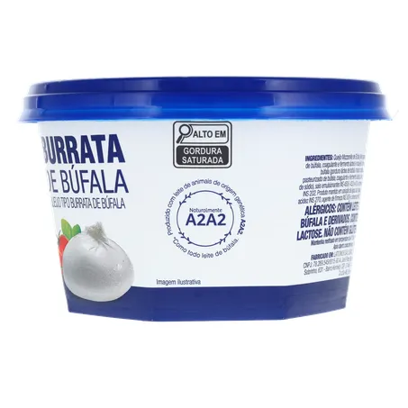 Queijo Burrata de Búfala Búfalo Dourado Pote 270gr 360-5