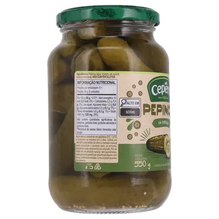 Pepinos em Conserva Cepêra Pote de Vidro 300gr 360-30