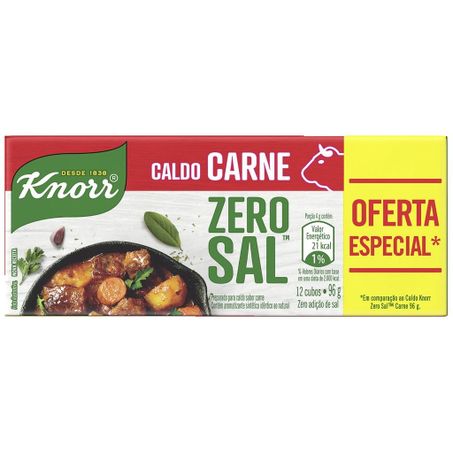 Caldo knorr 96g carne zero sal off esp