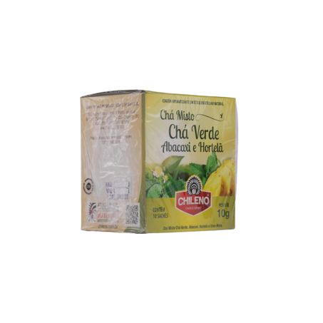 Chá Misto Chileno Chá Verde, Abacaxi, Hortelã e Erva-Mate Caixa com 10un - 10gr 360-23