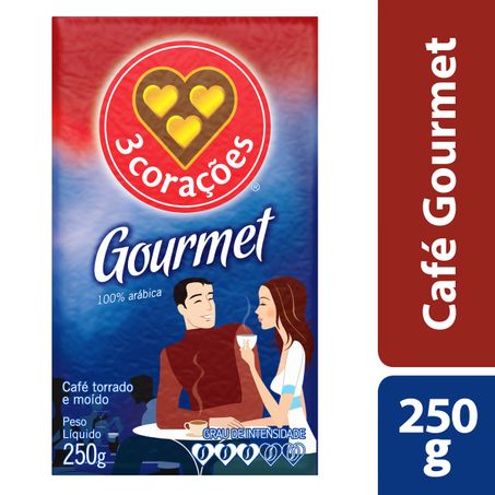 CAFÉ TORRADO E MOÍDO A VÁCUO 3 CORAÇÕES GOURMET