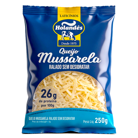 Queijo Holandês Mussarela Ralado 250g