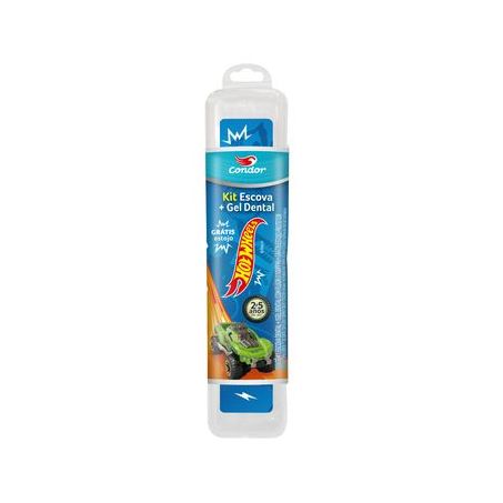 ESCOVA DENTAL+GEL KIDS HW+ESTOJO CONDOR           