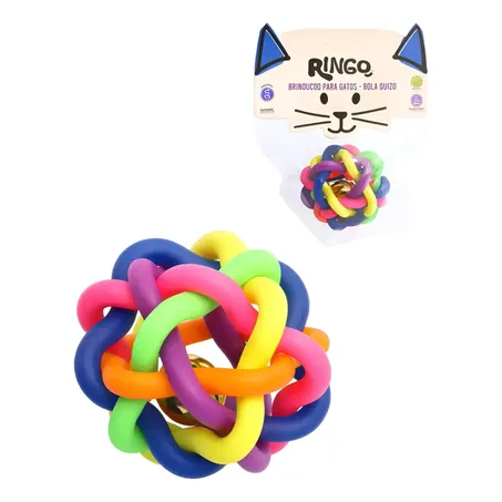 Brinquedo Gato Ringo Pompom Guizo 75cm