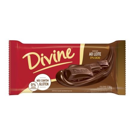 Chocolate Divine Ao Leite 37% Cacau 130G