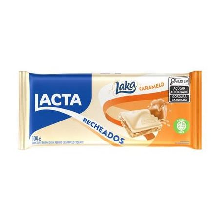Chocolate Barra Lacta Laka Recheio Caramelo 104g 
 