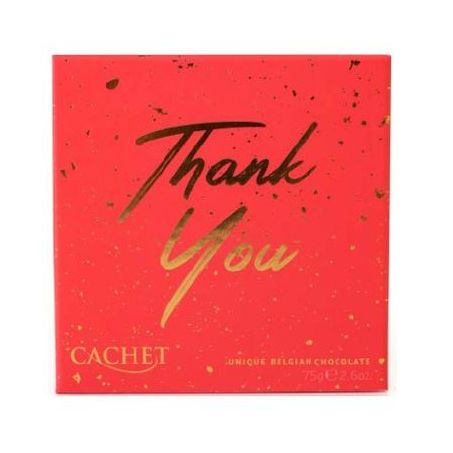 CHOCOLATES CACHET CAIXA PRESENTE THANK YOU SORTIDOS AO LEITE BRANCO E AMARGO 75G