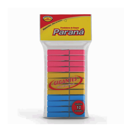 Prendedor Plástico Gigante Paraná C/12