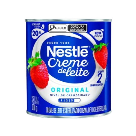 Creme de leite nestlé esterilizado homogeneizado original lata 300g