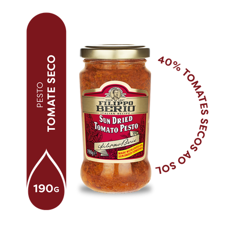 Molho pesto italiano filippo berio com tomate seco 190g