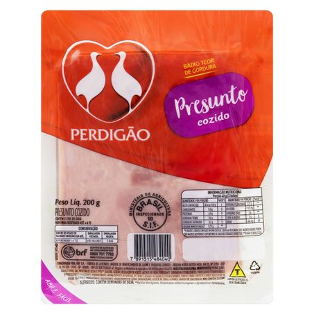 Presunto perdigão cozido 200gr
