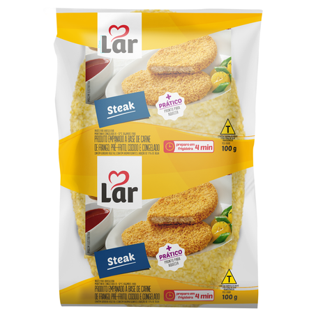 STEAK DE FRANGO EMPANADO LAR 100G