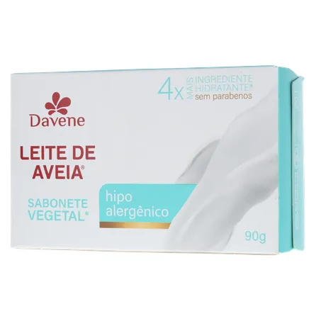 Sabonete Barra Vegetal Davene sem Perfume Leite de Aveia Clássico Caixa 90gr 360-20