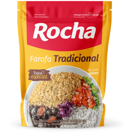 Farofa de mandioca rocha tradicional 400g