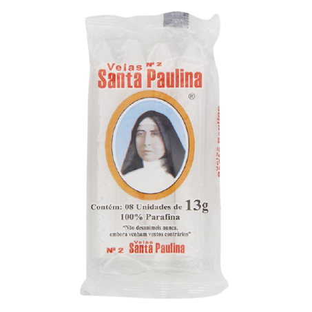 VELA COMUM VELAS SANTA PAULINA Nº 2 COM 8 UNIDADES