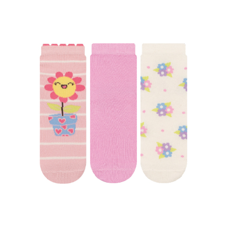 Kit de Meia Cia Da Meia Infantil Menina Soquete Tamanho P 23-26 
