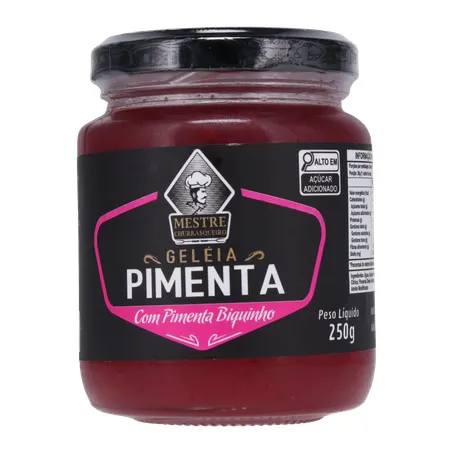 Geléia para churrasco mestre churrasqueiro pimenta biquinho vidro 250g 360-1