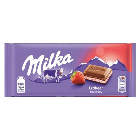 Chocolate morango milka 100g