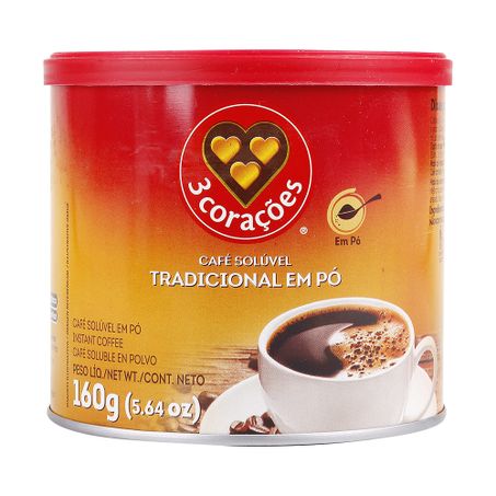 Café 3 corações solúvel tradicional 160g
